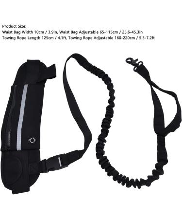Hands Free Dog Leash with Zipper Pouch Durable Bungee with Reflective Strips Adjustable Waist Belt for Walking Jogging and Running Your Dog(black) - Buy Online on GoSupps.com
