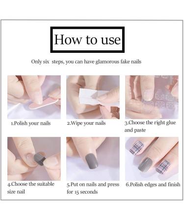 Bmirth Flame Glossy Press on Nails - Long White Coffin False Nails for Women and Girls (Style 3) - Buy Online on GoSupps.com