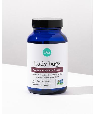 Ora Lady Bugs Probiotic & Prebiotic Supplement for Women - 60 Capsules - Buy Online on GoSupps.com