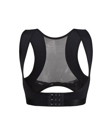 Summer Invisible Posture Corrector Adult Girls Back Support Spine Brace Straighten Correction Belts Anti-Hunchback for Health Care M Black