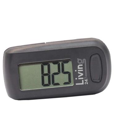 Living247 FitStep 3D Pedometer for Seniors, Easy to Use One Button Step Counter Step Tracker