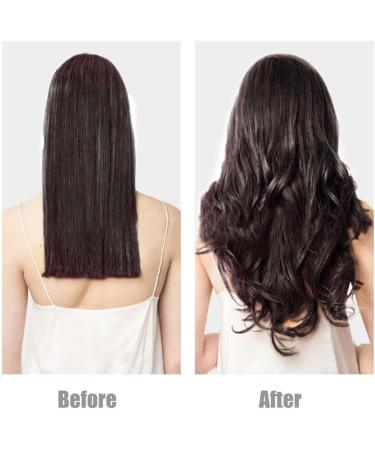 FDEETY Clip in Hair Extensions 22 Inch Set Curly Wave Long Hair Extension Clip ins Wavy Hair Extensions for Women Synthetic Clip on Extension (Dark Brown) - Buy Online on GoSupps.com