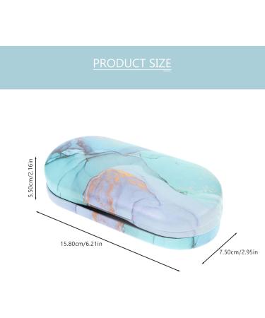 COHEALI 2-in-1 Double Sided Contact Lens & Eyeglasses Case - Marble Print with Mirror & Tweezer - Portable Glasses Box for Sunglasses & Eyewear - Buy Online on GoSupps.com