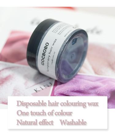 GOCBOBO Temporary Hair Colour Wax Washable Black Hair Dye Wax Men's Women's DIY Hair Wax for Party Cosplay Halloween 4.23 Oz light black - Buy Online on GoSupps.com