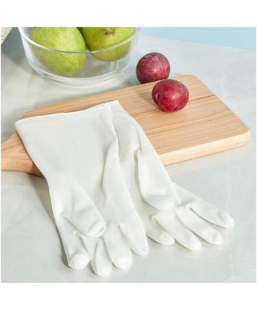 SEPTAM Cleaning Gloves Cleaning gloves household kitchen white silicone dishwashing gloves female kitchen washing clothes durable dishwashing gloves - Buy Online on GoSupps.com