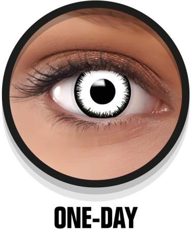 Buy FUNZERA White Vampire Halloween Contact Lenses - 2 Pack - No Prescription - Perfect for Cosplay Carnival & Mardi Gras - Buy Online on GoSupps.com