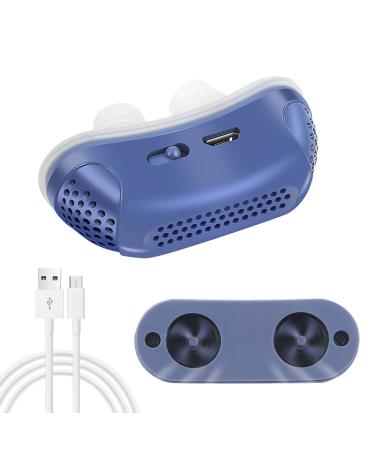 Anti-Snoring-Devices Electric-Variable-Speed-Anti-Snoring-Devices Mini-Snore-Stop-per-Sleep-Aid-for-Blocked-Nostrils-Snore-Reduction Blue