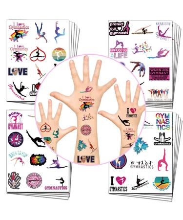 240Pcs Gymnastics Party Favor Temporary Tattoos Stickers | 20 Sheets Gymnastics Birthday Decorations - Buy Online on GoSupps.com
