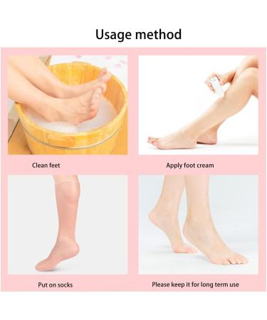 1 Pair Long Moisturizing Socks Silicone Overnight Spa Socks for Hard Skin Dry Feet Cracked Heel Care - Buy Online on GoSupps.com