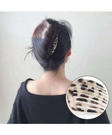 PREMJCROY French Twist Comb Set - 5 Pcs Retro Celluloid Hair Combs for Women and Girls - Buy Online on GoSupps.com