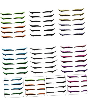 OHPHCALL Makeup Brishes 6Pcs Eyeliner glitter stickers makeup tape double eyelid tape Double Eyelid Strips cosmetics eyelash - Buy Online on GoSupps.com