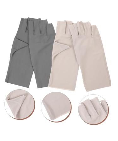 minkissy 2 Pairs Women's Sun Protection Gloves Manicure Gloves Anti Uv Nail Uv Gloves Uv Protection Gloves for Gel Nail Lamp Uv Protective Gloves for Manicure Breathable Nylon Nail Supplies - Buy Online on GoSupps.com