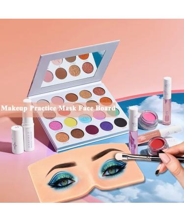Makeup Practice Face Board Missicee Silicone Face Makeup Practice Board Set 3D Realistic Reusable Eye Makeup Practice Board with Eyeshadow Eyeliner Eyebrow Lash For Makeup Artist Makeup Beginners - Buy Online on GoSupps.com