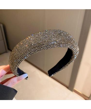 Wiwpar Rhinestone Headbands | Baroque Crystal Non-Slip Jeweled Fashion Hair Accessories for Women & Girls - Black Bling Headpieces for Christmas & Halloween - Buy Online on GoSupps.com