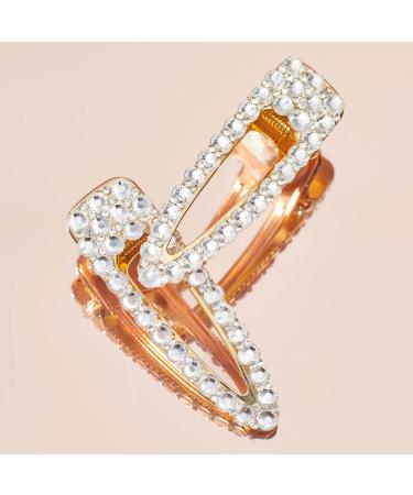 Kitsch Large Rhinestone Hair Clips for Women Elegant Gold Hair Clip Easy to Open Alligator Hair Clips Pretty Metal Hair Clips for Styling Short Hair Cute Hair Clips for All Hair Types 1pc Gold - Buy Online on GoSupps.com