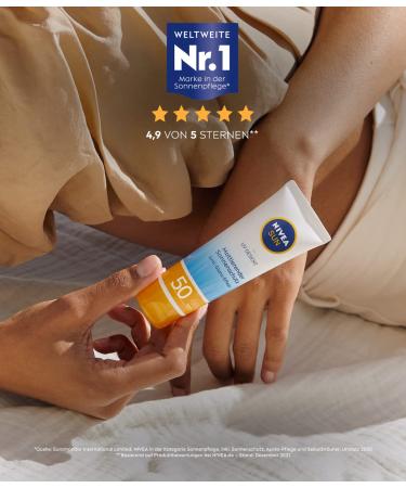 Nivea Sun UV Face Matting SPF 50 - Non-Fatty Sunscreen Lightweight Sun Milk (3 Pack - 50ml) | International Shipping Available - Buy Online on GoSupps.com