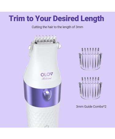 Bikini Trimmer & Electric Shaver for Women - IPX7 Waterproof Rechargeable with 3 Heads | Perfect for Legs & Underarms - Shop Now - Buy Online on GoSupps.com