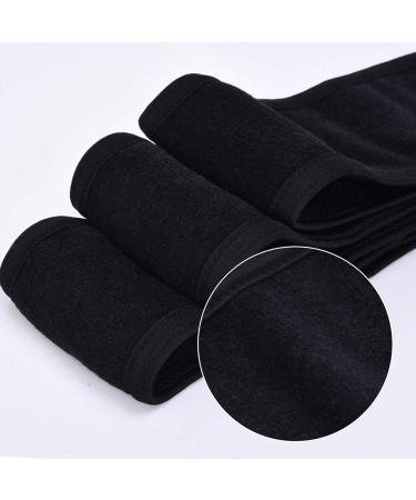 Queta Hair Band for Makeup - Adjustable Terry Cloth Headband with Velcro Fastener - 3PCS Black - Perfect Cosmetic Hair Protection - Buy Online on GoSupps.com