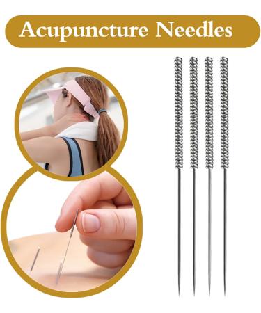 100 Sterile Stainless Steel Acupuncture Needles - Individually Packaged for Massage & Beauty - 0.20mm & 0.22mm Diameter - Buy Online on GoSupps.com