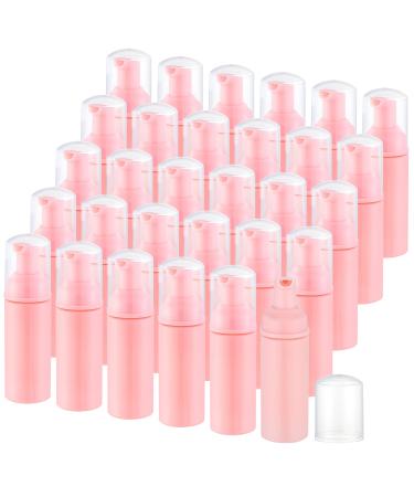 Foam Soap Dispensers Bottles with Pump 2oz/60ml 30 PCS Mini Travel Size Bottle Refillable for Hand Sanitizer Lash Shampoo Liquid Cleaning Pink