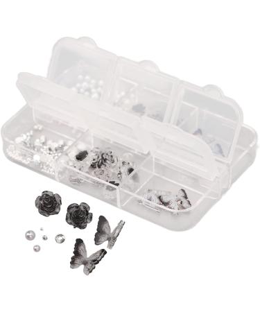 Black White Nail Charms Sufficient Quantity Accessories Charmsshape Shape Accessories Accessories for Shape Kit Rhinestones - Buy Online on GoSupps.com
