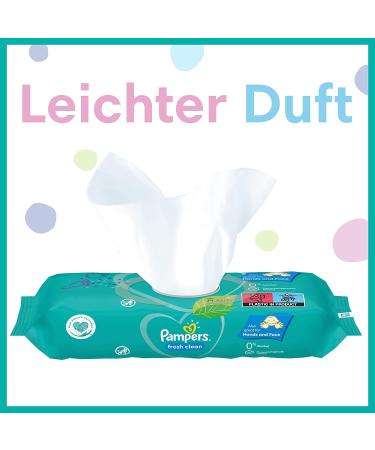 Pampers Fresh Clean Baby Wipes - 260 Wipes (5 x 52) | Mild Fragrance & Safe for Hands and Face | Top Quality Baby Care - Buy Online on GoSupps.com