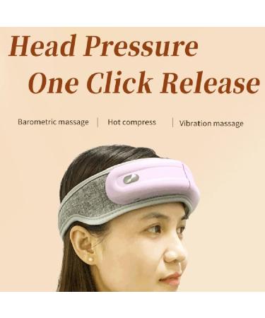 Louffy Electrical Head Massager - Vibration Hot Compress & Bluetooth Relaxation Therapy - Relieve Headaches & Stress - Easy to Use & Durable (Pink) - Buy Online on GoSupps.com