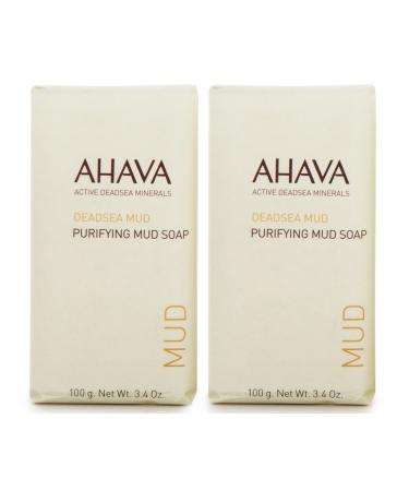AHAVA Purifying Mud Soap Duo Set - Soap-Free Bar for Body and Face - Gentle Soap for Men and Women - 3.4 Ounce (Pack of 2) - Buy Online on GoSupps.com