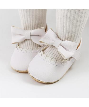 RVROVIC Baby Girl Princess Mary Jane Moccasins | Soft Sole Toddler Shoes 6-12 Months - B White - Buy Online on GoSupps.com