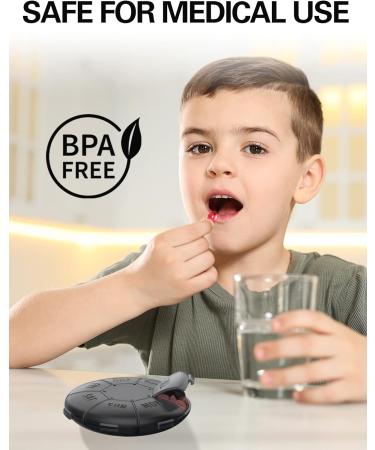 Small Pill Organiser Weekly (2 Pack) Barhon 7 Day Daily Pill Box Cases 2 Weeks Portable Medicine Container for Vitamin Fish Oil Supplements(Black) - Buy Online on GoSupps.com