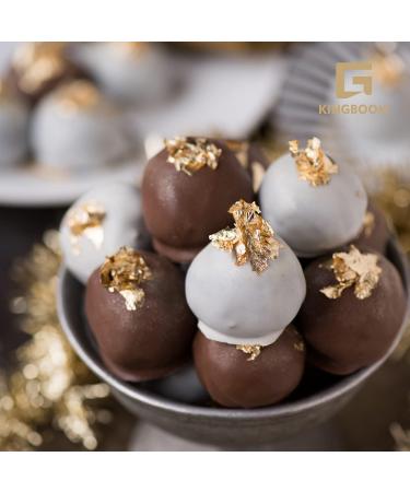 KINGBOOM 24K Gold Leaf Flakes - 50mg Edible Gold for Cakes & Drinks - Buy Online on GoSupps.com
