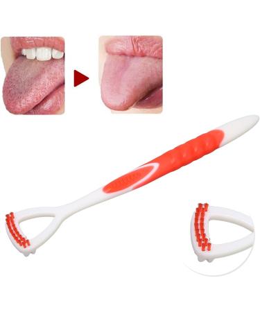 Professional Tongue Scraper & Cleaner for Adults & Children - Red Tongue Brush for Improved Oral Care & Bad Breath Relief - Buy Online on GoSupps.com