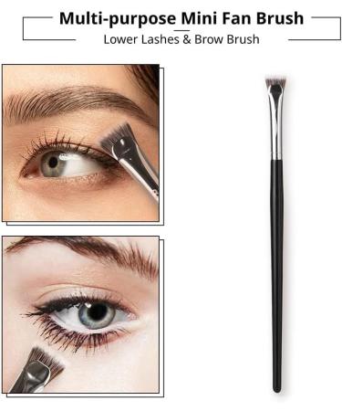 Eyelash Brush Eyebrow Brush Scalloped Brush Folded Eyeliner Brush Makeup Tool Brush Set Professional Eye Makeup Tools (3) - Buy Online on GoSupps.com
