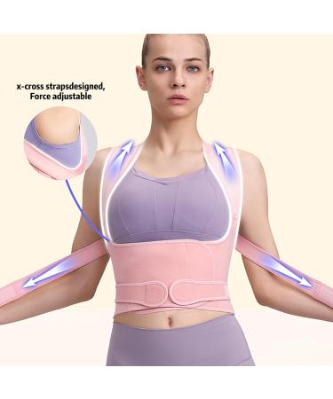 Back Brace and Posture Corrector for Women and Men Back Straightener Posture Corrector Scoliosis and Hunchback Correction Back Pain Spine Adjustable Corrector(Pink M Waist 26-34 inch) - Buy Online on GoSupps.com