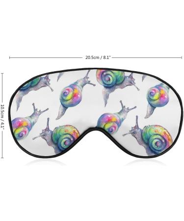 Rainbow Crystal Snails Sleep Mask - Adjustable Eye Cover for Sleeping and Travel - Buy Online on GoSupps.com