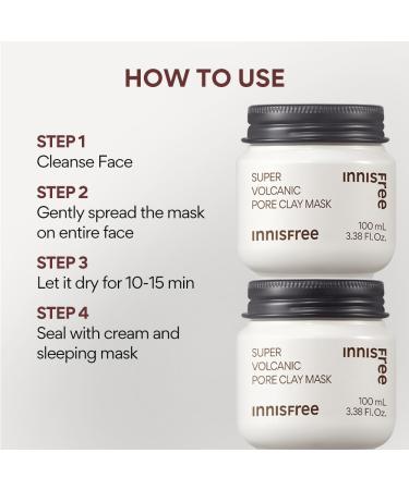 innisfree Super Volcanic Pore Clay Mask 2X 100ml - Buy Online International Shipping Available - Buy Online on GoSupps.com