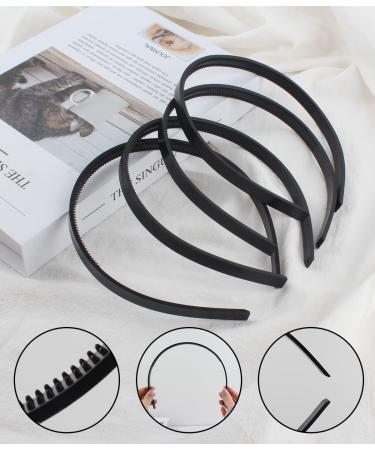 4 Pcs Thin Plastic Headbands with Teeth - DIY Hair Accessories - 8mm Wide International Shipping - Buy Online on GoSupps.com
