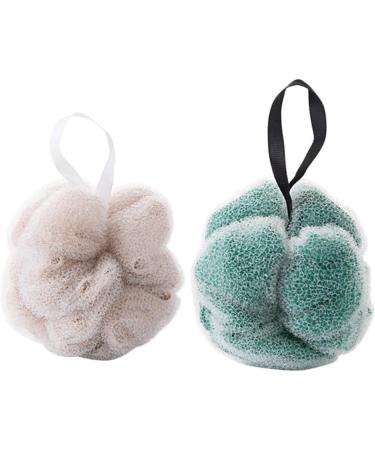 2pcs Exfoliating Shower Ball & Loofah - Fluffy Bath Sponge for Ultimate Skin Care | International Shipping Available - Buy Online on GoSupps.com
