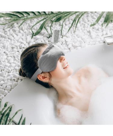 Weighted Lavender Eye Mask for Pain Relief - Hot & Cold Therapy Sleep Mask for Men & Women - Aromatherapy Eye Pillow for Dry Eyes, Migraines, Sinus Pain - Gray - Buy Online on GoSupps.com