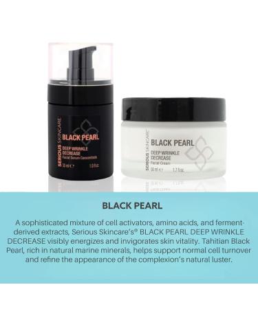 Black Pearl Deep Wrinkle Decrease Face and Neck Skin Moisturizing Duo - Facial Cream 1.7 oz and Treatment Serum for Face 1 oz - Hydrate Brightening Long Term Repair - Buy Online on GoSupps.com