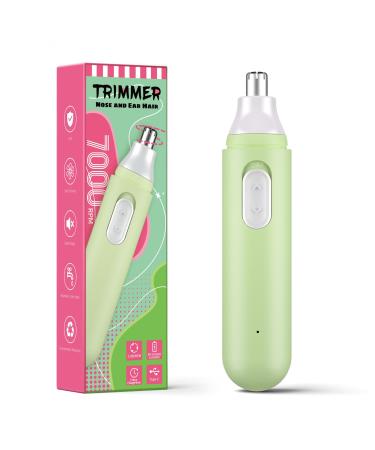 Ear and Nose Hair Trimmer for Men 2022Professional Painless Battery-Operated Nose Hair Trimmer Men Nose Ear & Facial Hair Trimmer for Men Women Easy to Clean (Rechargeable Model-Green)
