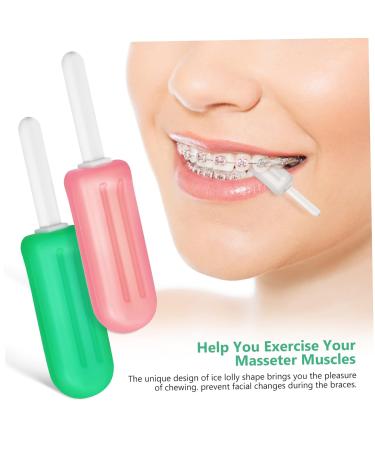 PACKOVE 6pcs Silicone Chewies Sticks Popsicle Shape Masseter Muscle Trainers for Braces - Buy Online on GoSupps.com