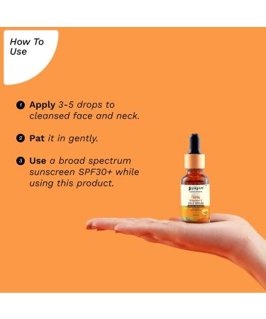 Pilgrim 10% Vitamin C Face Serum For Daily Brightness 30 ml | Face serum for glowing skin | Reduces Dark Spots & Evens Skin Tone | Fragrance Free | For Men and Women | All Skin Types | - Buy Online on GoSupps.com