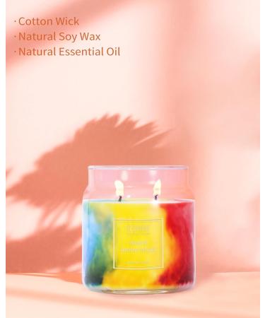 Rose Candle - 2 Wick Soy Wax 80-Hour Burn Time Extra Strong Scent | Aromatherapy Gifts for Women - Rose & Amber Musk 12oz - Buy Online on GoSupps.com