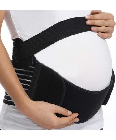 FITTOO Maternity Support Belt Pregnancy Abdomen Belly Back Bump Brace Strap S-XXL Available Black Small