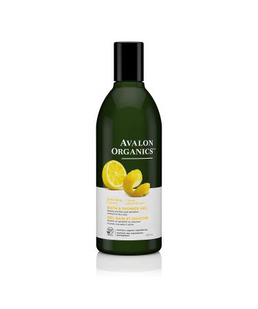 Avalon Organics Bath & Shower Gel, Refreshing Lemon, 12 Oz