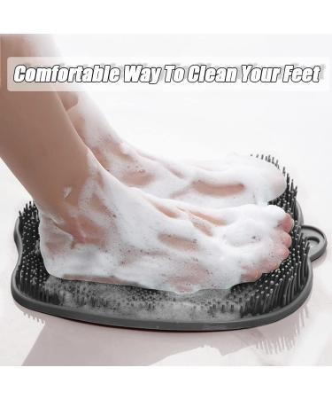 Shower Foot Scrubber Massager - Acupressure Mat with Non-Slip Suction Cups - Gray - Buy Online on GoSupps.com