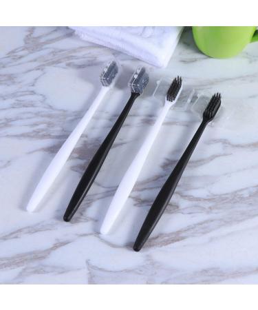 HEALIFTY 4Pcs Bamboo Charcoal Toothbrush Set | Eco-Friendly Dental Care | Head Box Included - Black & White - Buy Online on GoSupps.com