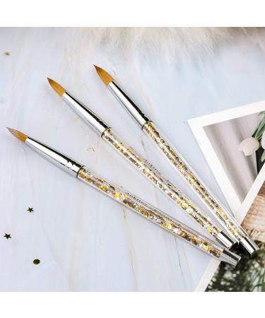 Acrylic Brush for Nails #20 - Sable Kolinsky Nail Brush for Acrylic & Gel Art | Zobelhaar Wood Brush for Manicure & Nail Polish Decorative Sequins - Buy Online on GoSupps.com