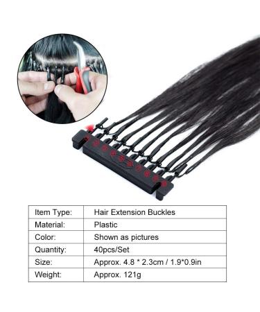 Snap Comb Wig Clips for Hair Extensions - 40 Pack No-Track Buckle Clips for Real Hair Ponytail Accessories - DIY Tool Kit (10-Teeth) - Buy Online on GoSupps.com